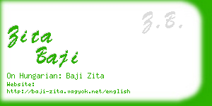 zita baji business card